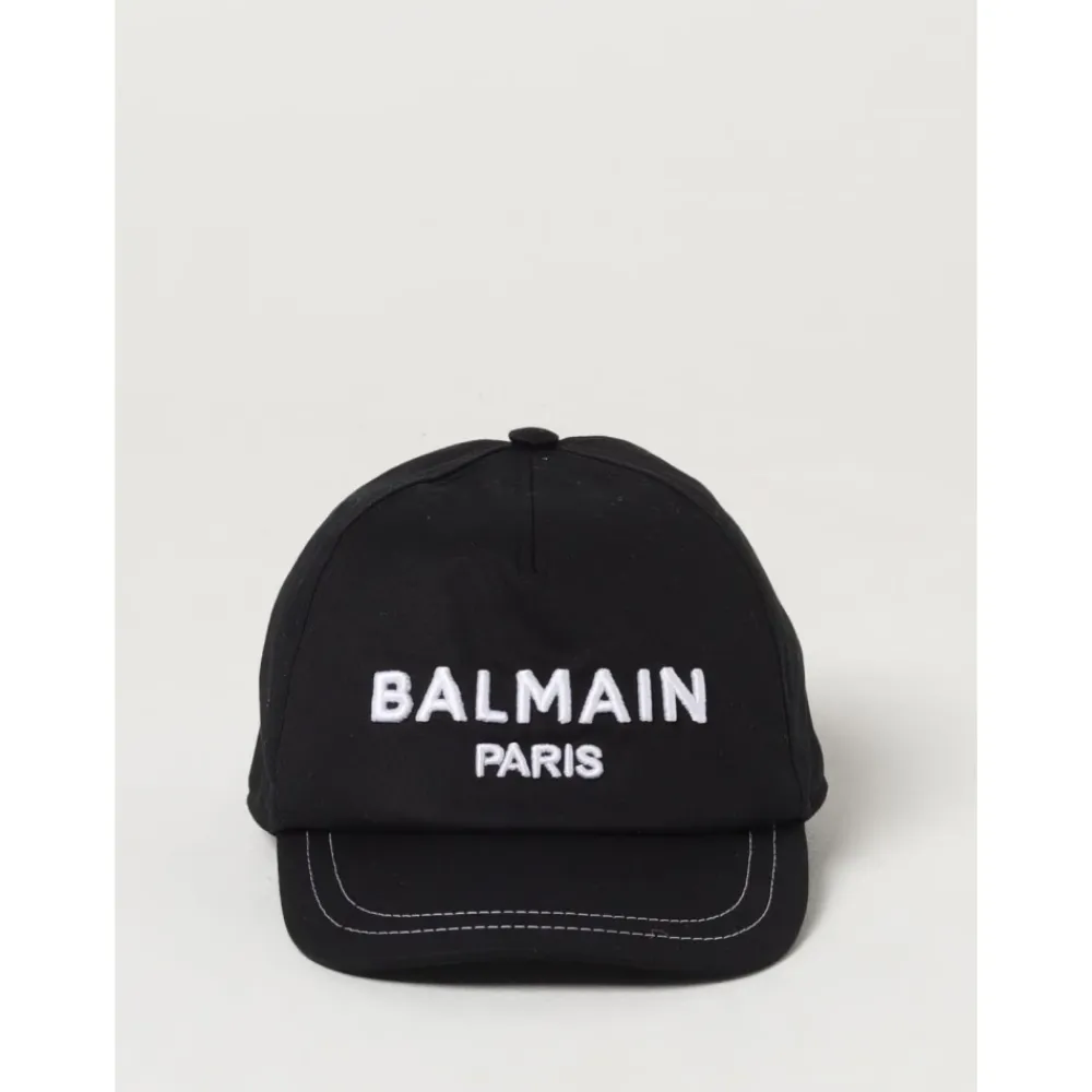 Stilvolle Bestickte Baseballkappe>Balmain