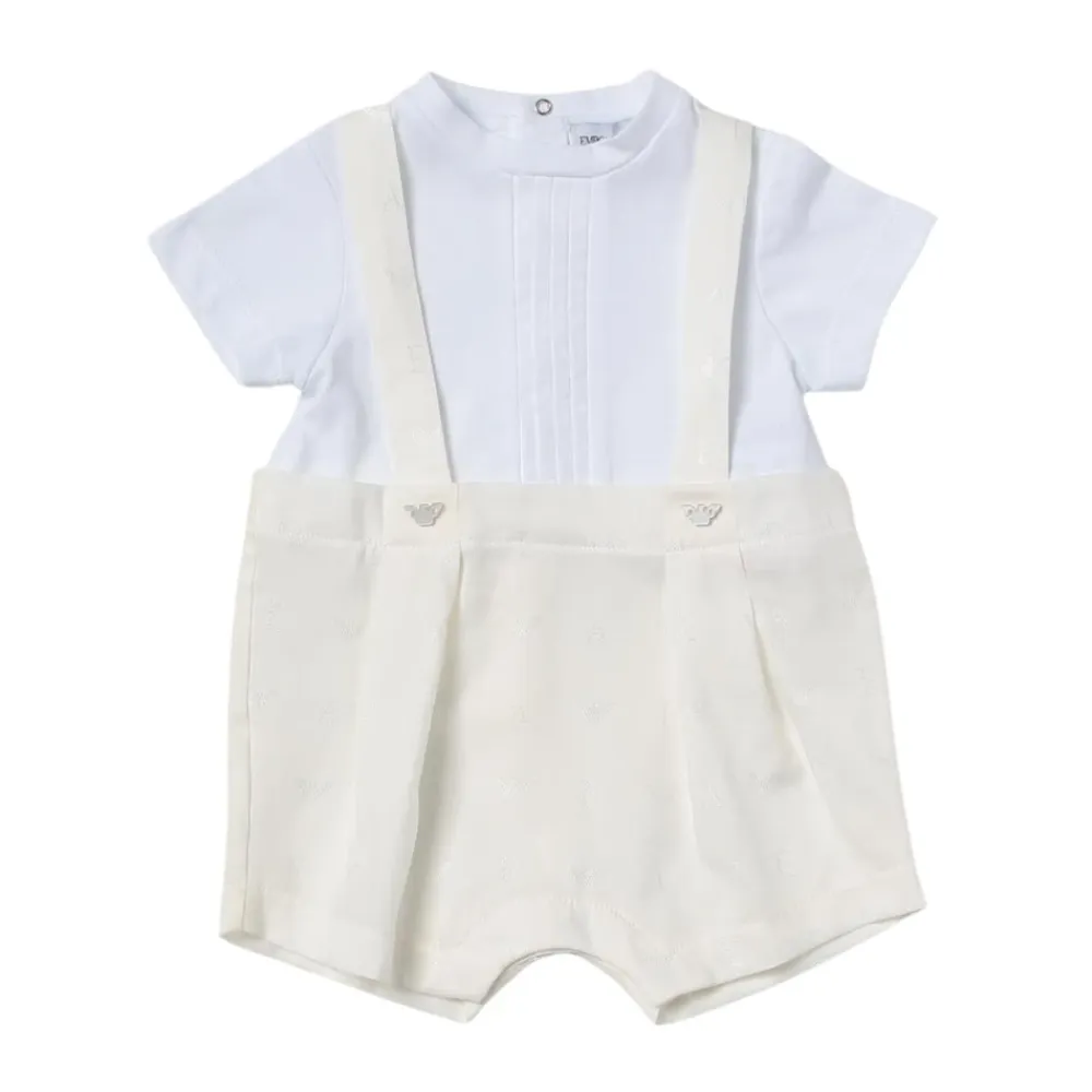 Stilvolles Baby-Outfit-Set mit Hosenträgern>Emporio Armani Outlet