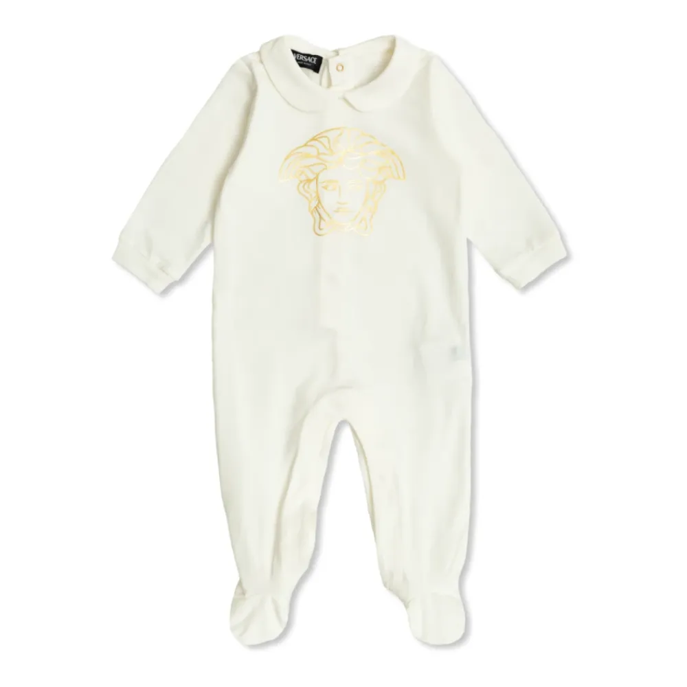 Strampler mit bedrucktem Logo>Versace New