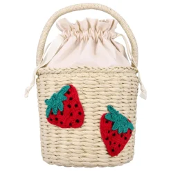 Strawberry Straw Bucket Bag>Stella McCartney Outlet