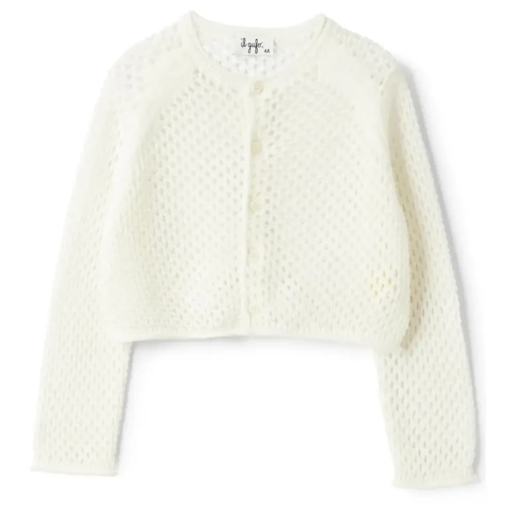 Strickjacke mit Knopfleiste und langen Ärmeln>Il Gufo Hot