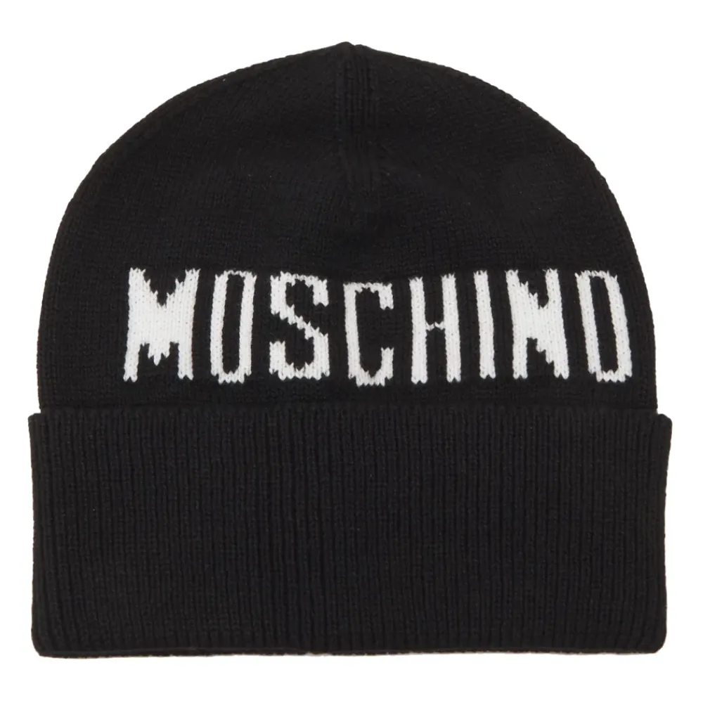 Strickmütze mit Logo>Moschino Sale