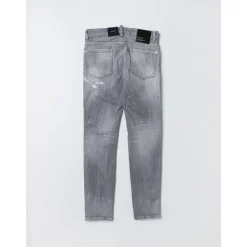 Stylische Distressed Grey Denim Jeans>Dsquared2 Clearance
