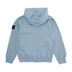 Sweatshirt mit fester Kapuze und Logo-Patch am Ärmel>Stone Island Online