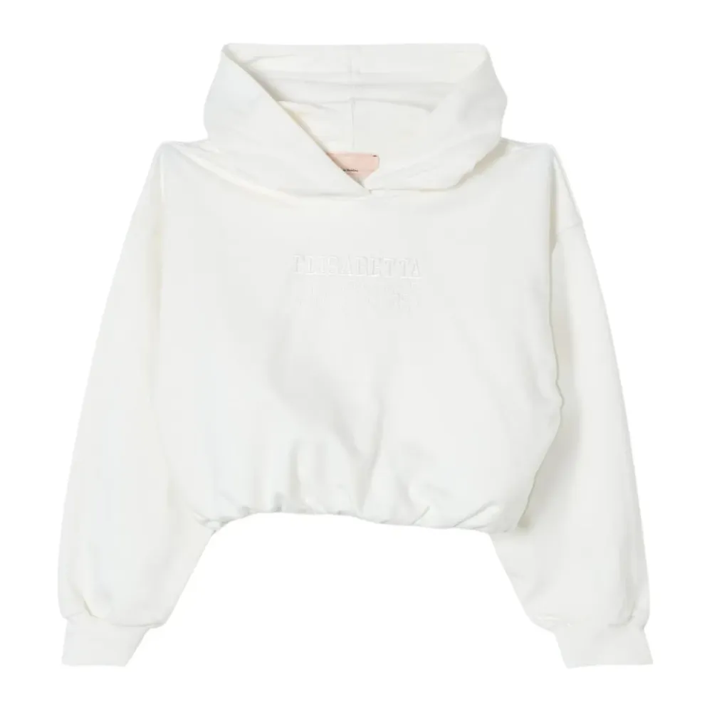 Sweatshirt mit gesticktem Logo>Elisabetta Franchi Discount