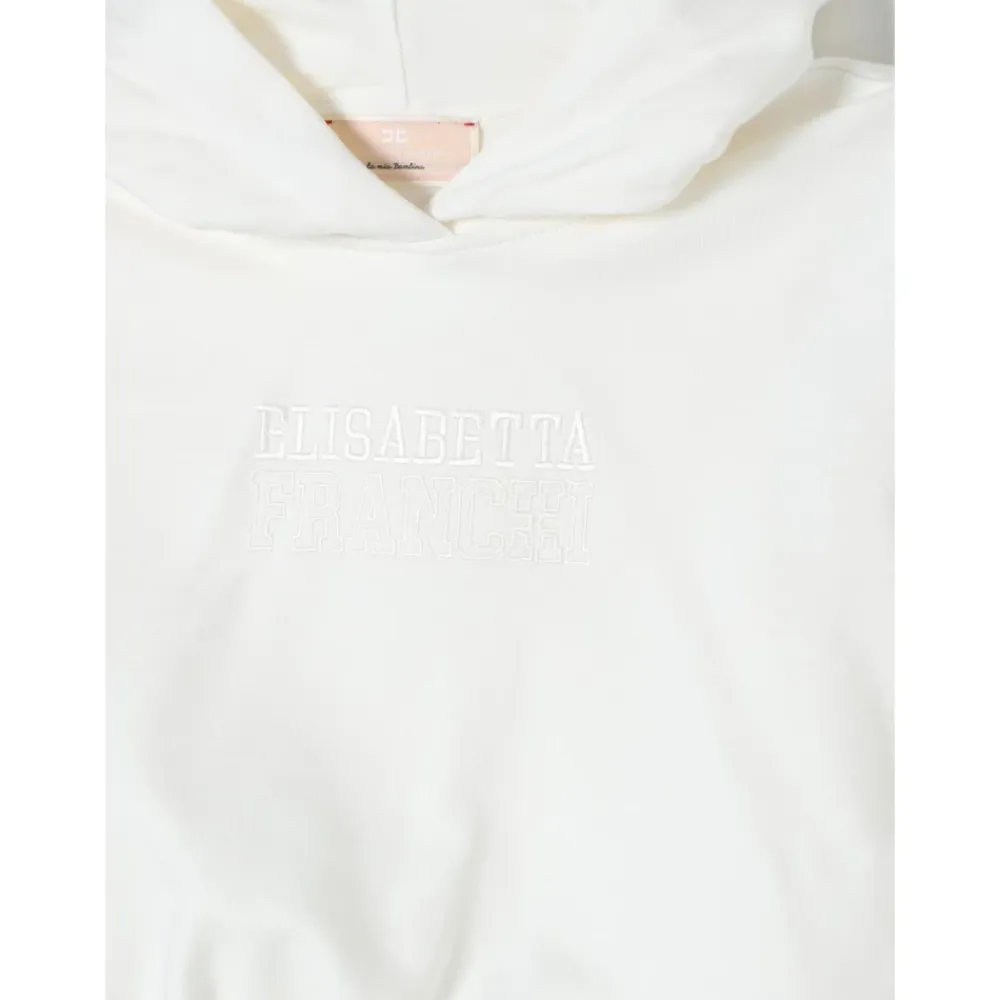 Sweatshirt mit gesticktem Logo>Elisabetta Franchi Discount