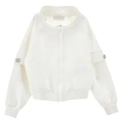 Sweatshirt mit Reißverschluss und Tasche>Monnalisa