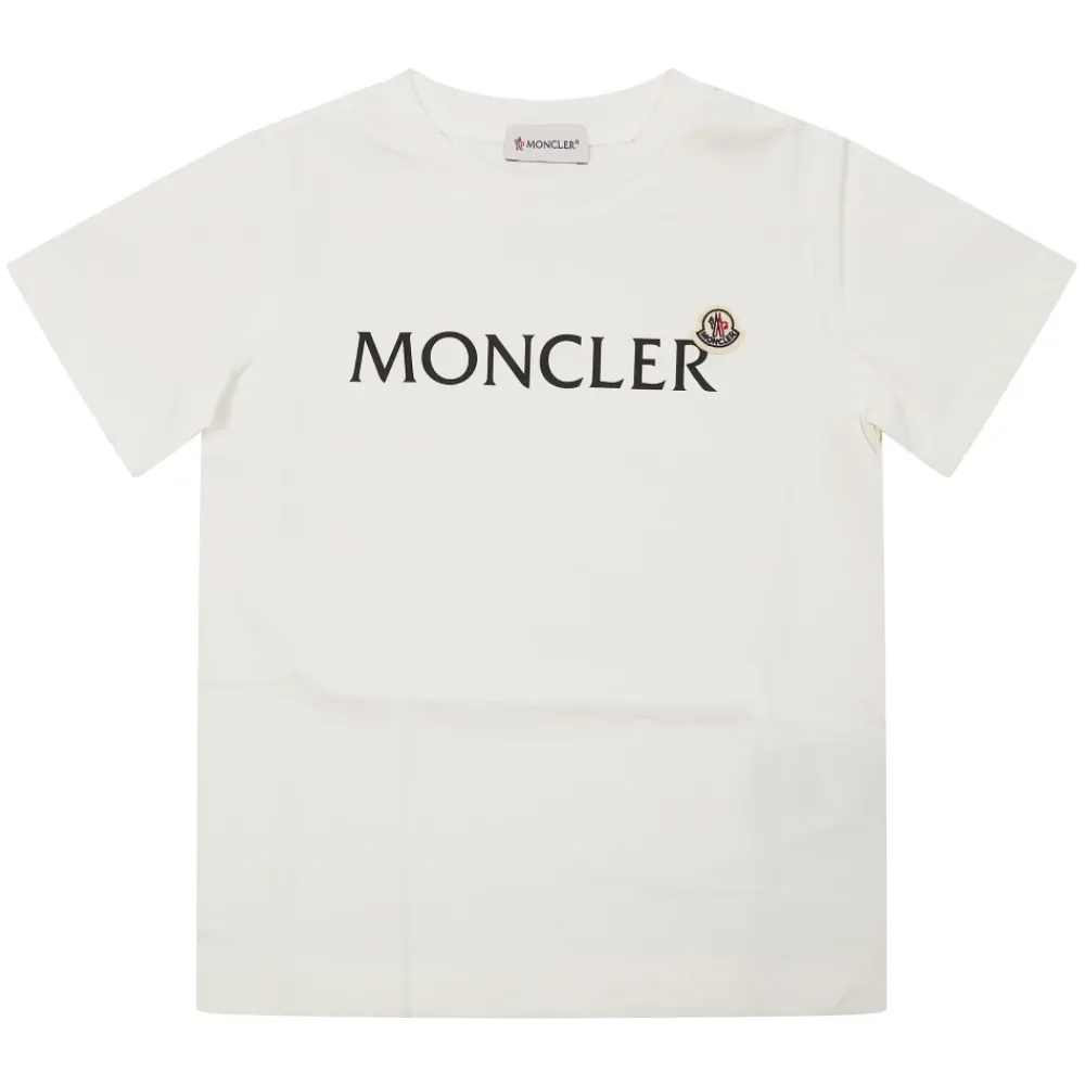 T Shirt Manica Corta Logo Ricamato>Moncler Clearance