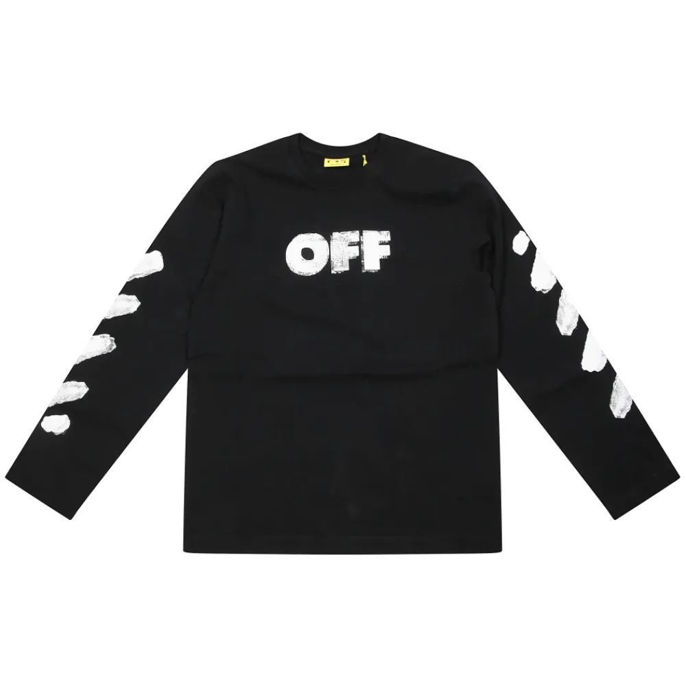 T Shirt ML Arrow Back Banda Manica>Off White Outlet