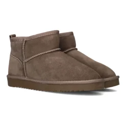 Taupe Kunstfell Stiefel Julia>Omoda Hot