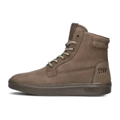 Taupe Nubukleder Schnürstiefel>Hip Clearance