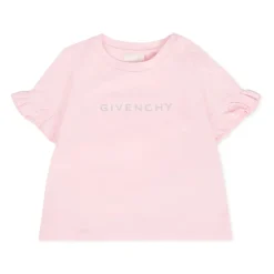T-Shirt mit Kurzen Ärmeln und Rüschen>Givenchy Outlet