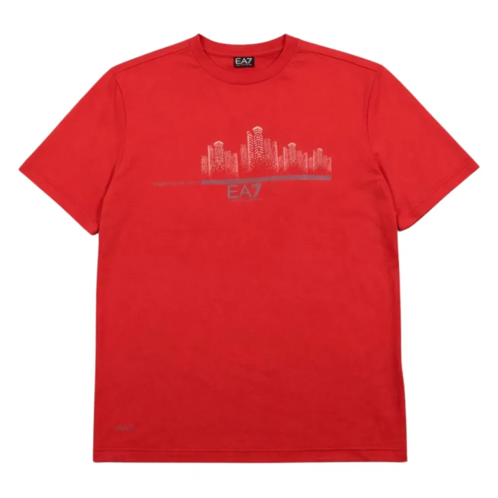 T-Shirt mit Rundhalsausschnitt und Logo>Emporio Armani New