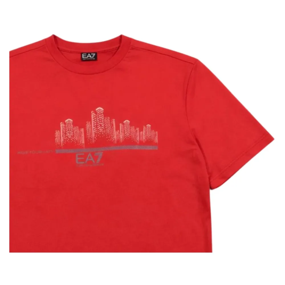 T-Shirt mit Rundhalsausschnitt und Logo>Emporio Armani New