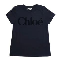 T-Shirt mit Rundhalsausschnitt und Logo-Schriftzug>Chloé Discount