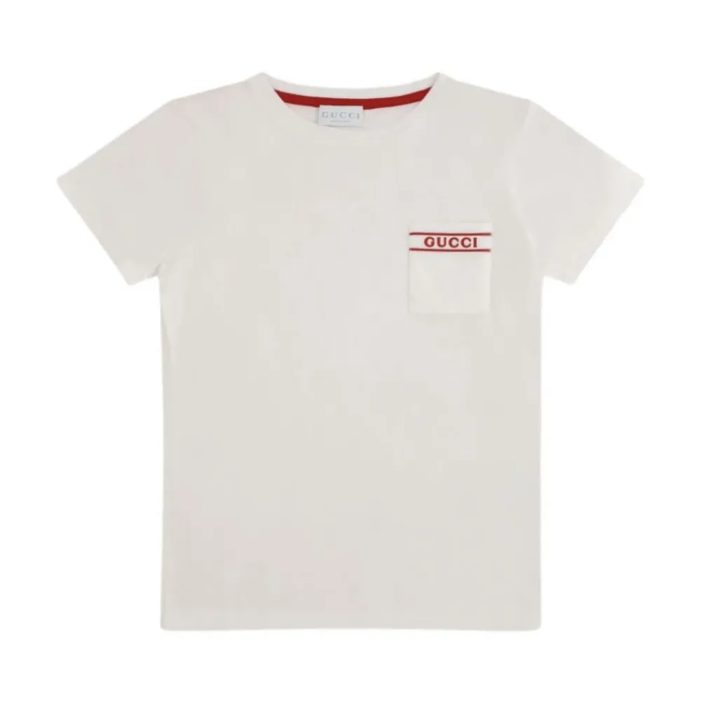 T-Shirt mit Rundhalsausschnitt und Logo>Gucci Discount