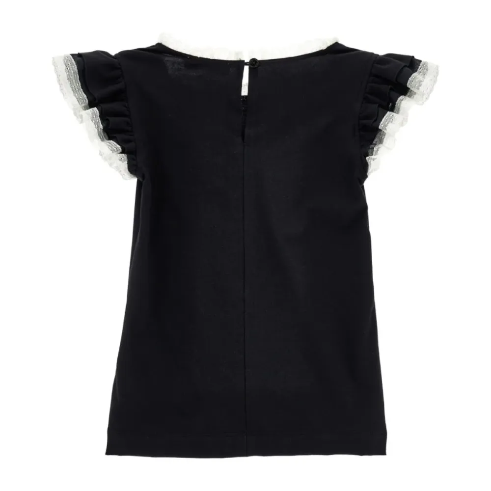 T-Shirt mit Spitzensaum>Philosophy di Lorenzo Serafini Best