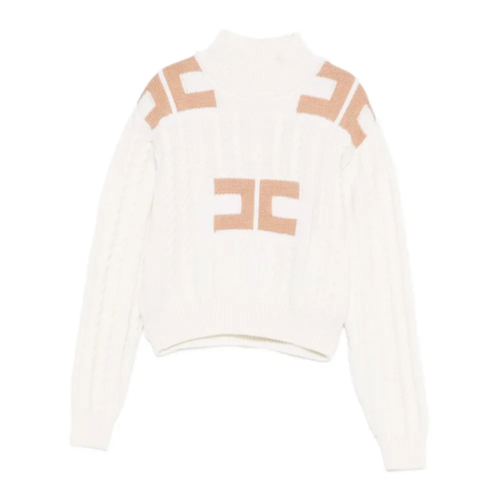 Turtleneck Cable Knit Sweater>Elisabetta Franchi New