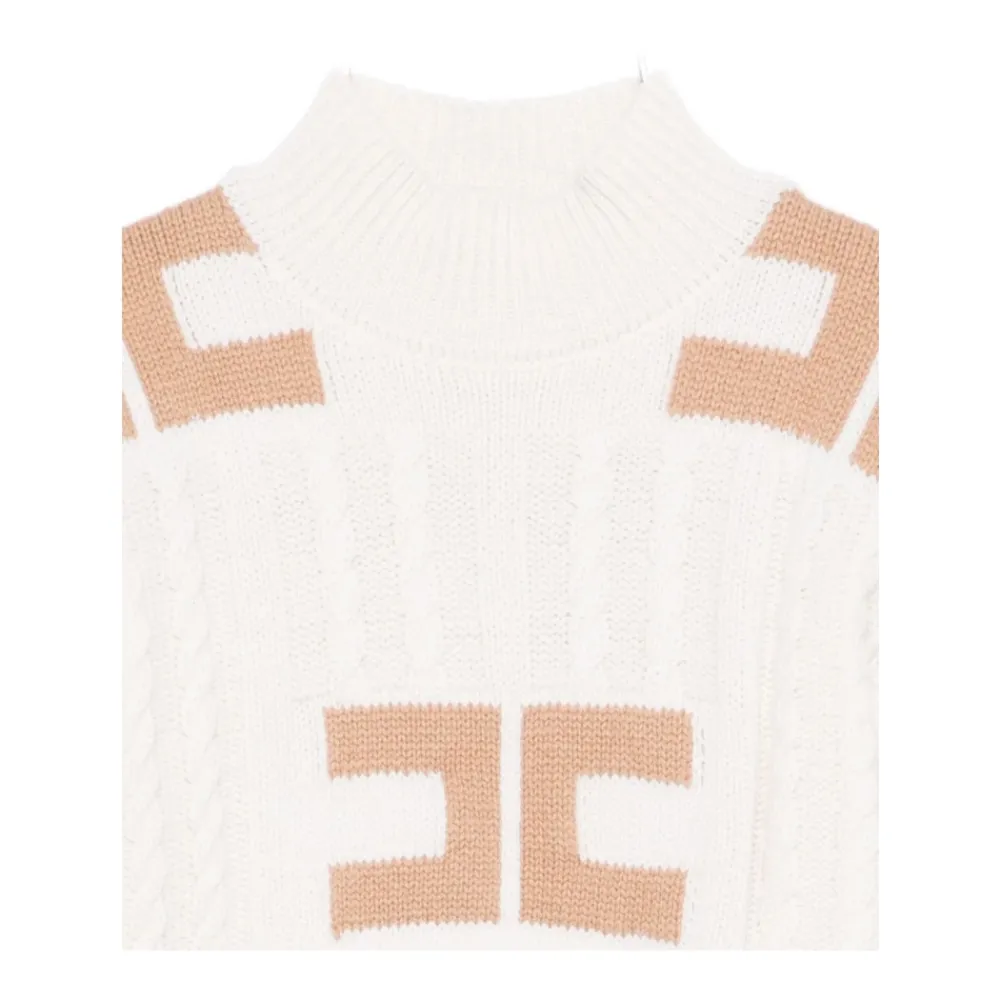 Turtleneck Cable Knit Sweater>Elisabetta Franchi New