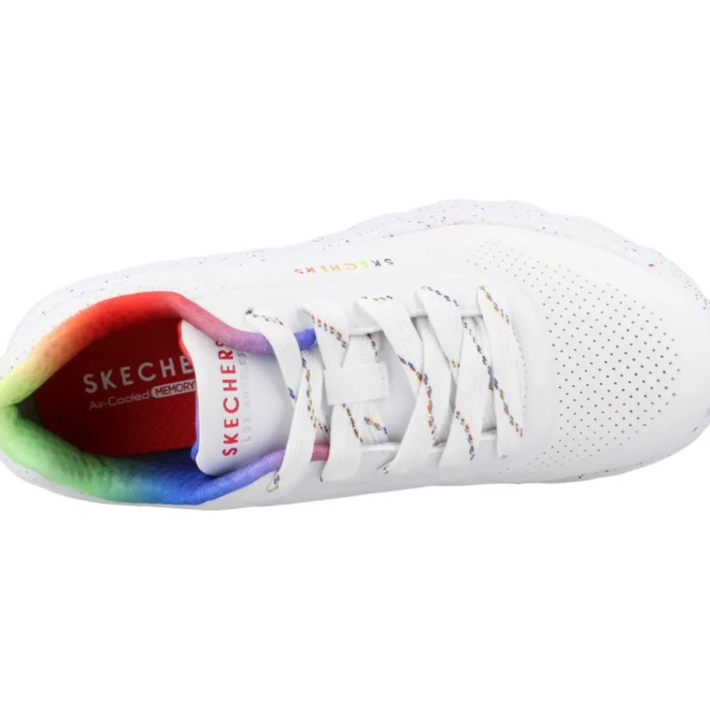 Uno Lite Rainbow Speckle Sneakers>Skechers Clearance