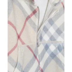 Vintage Check Cardigan mit Kapuze><noscript><img width=
