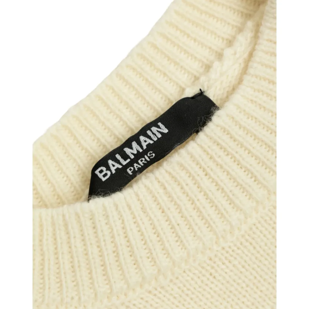 Vintage Logo Strickpullover>Balmain