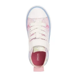 Weiß Rosa Mädchen Kinder Sneakers><noscript><img width=