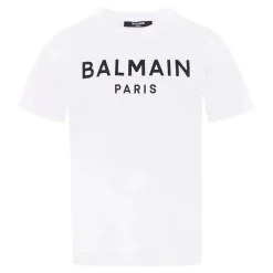 e Crewneck T-shirt Mit Bedrucktem Logo>Balmain Online