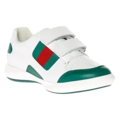 e flache Schuhe mit grünem Web-Detail>Gucci Clearance