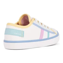 Weiße Gelbe Kindersneakers><noscript><img width=