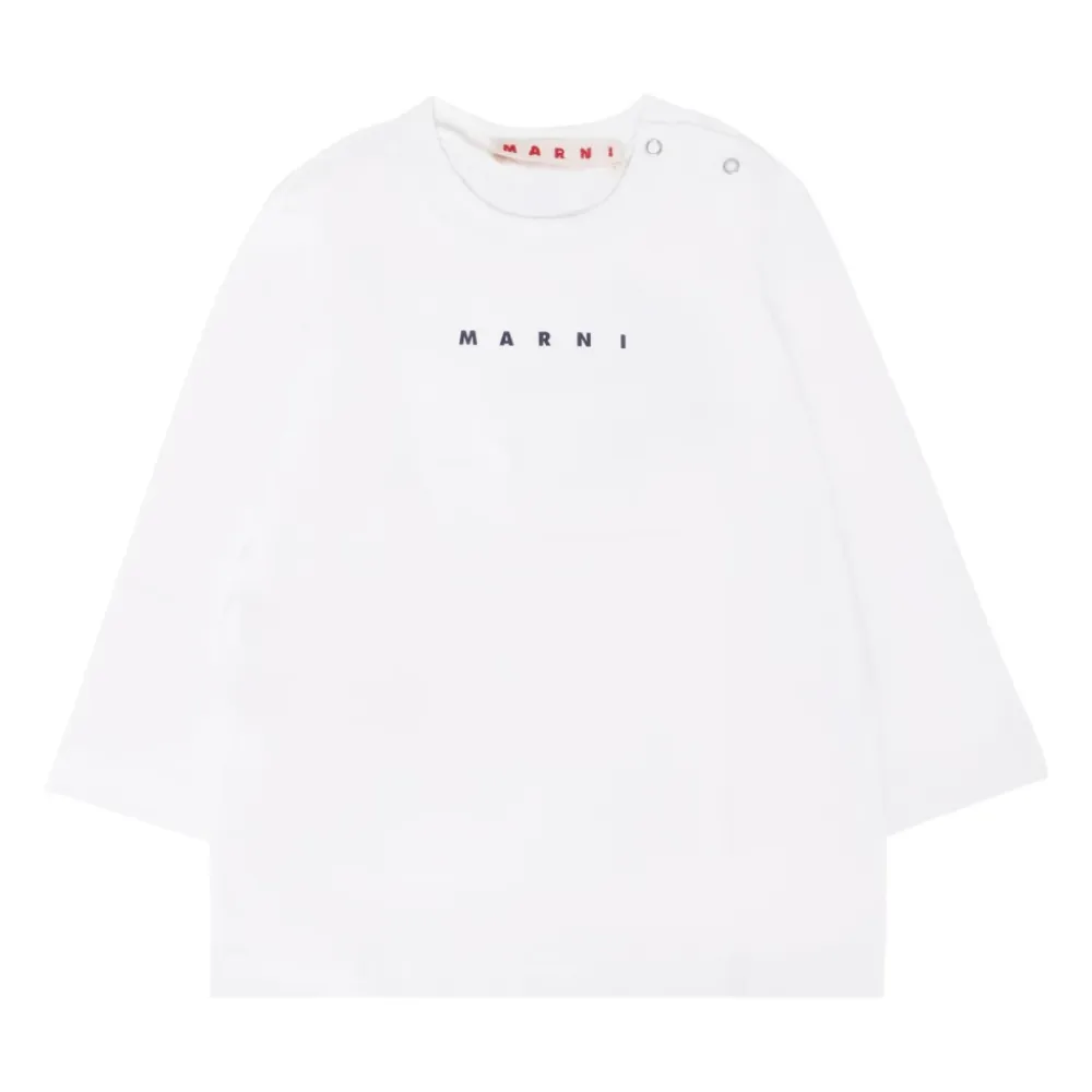 e Langarm T-Shirt mit Logo>Marni Online