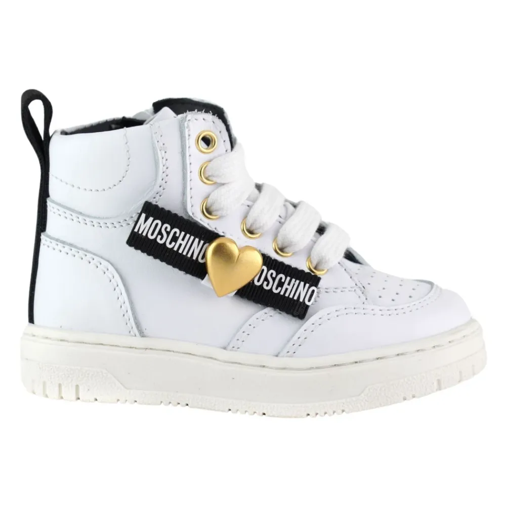 e Leder High-Top Sneakers>Moschino Online