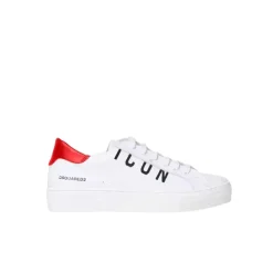 e Ledersneaker für Kinder mit Logo>Dsquared2 Outlet