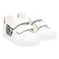 e Leder-Sneakers mit Klettverschluss>Dolce & Gabbana Outlet