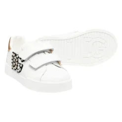 e Leder-Sneakers mit Klettverschluss><noscript><img width=