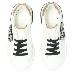e Leder-Sneakers mit Strass für Kinder><noscript><img width=