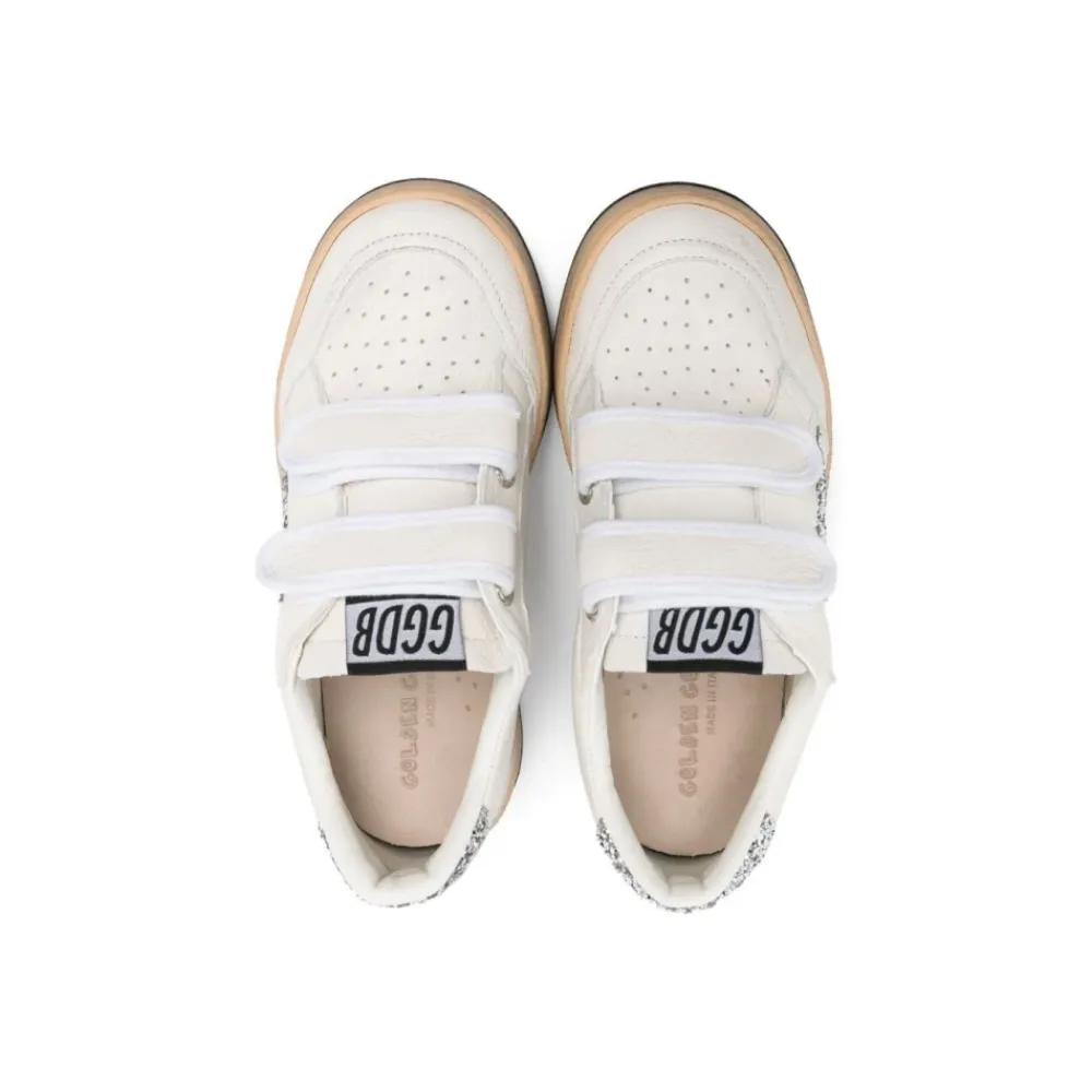 e silberne Sneakers mit Riemen>Golden Goose Clearance