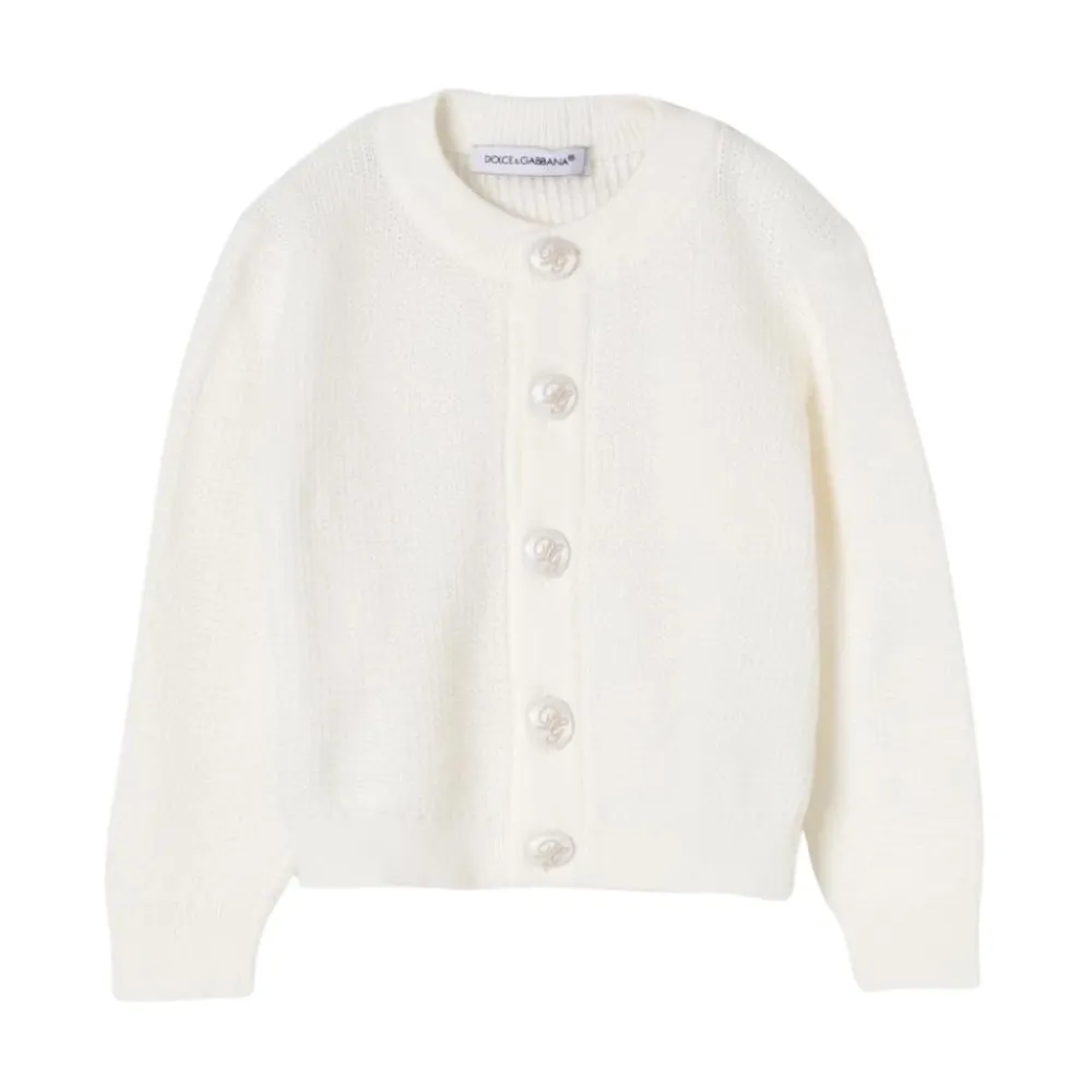 e Strickjacke mit Perlenknöpfen>Dolce & Gabbana