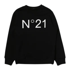Weißes Baumwoll-Logo-Sweatshirt>N21 Sale