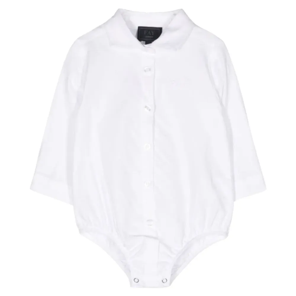 es Hemd mit Stickerei und klassischem Kragen>Fay New