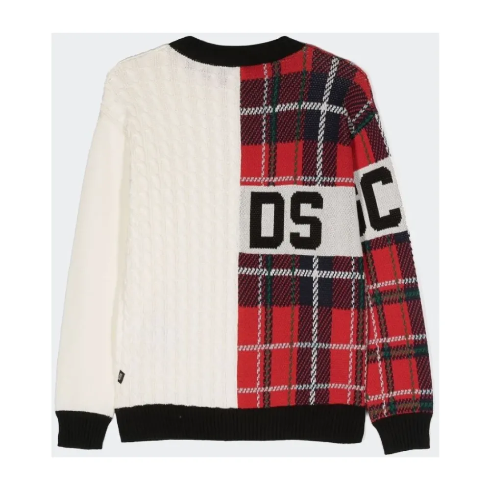 Weihnachtspullover mit Rundhalsausschnitt, langen Ärmeln und gesticktem Logo>GCDS Clearance