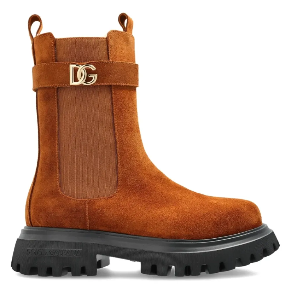 Wildleder Stiefelette Kamel>Dolce & Gabbana Outlet