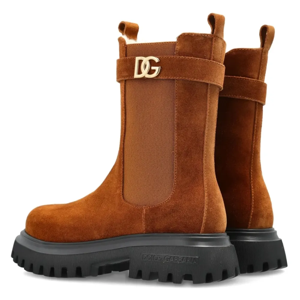 Wildleder Stiefelette Kamel>Dolce & Gabbana Outlet