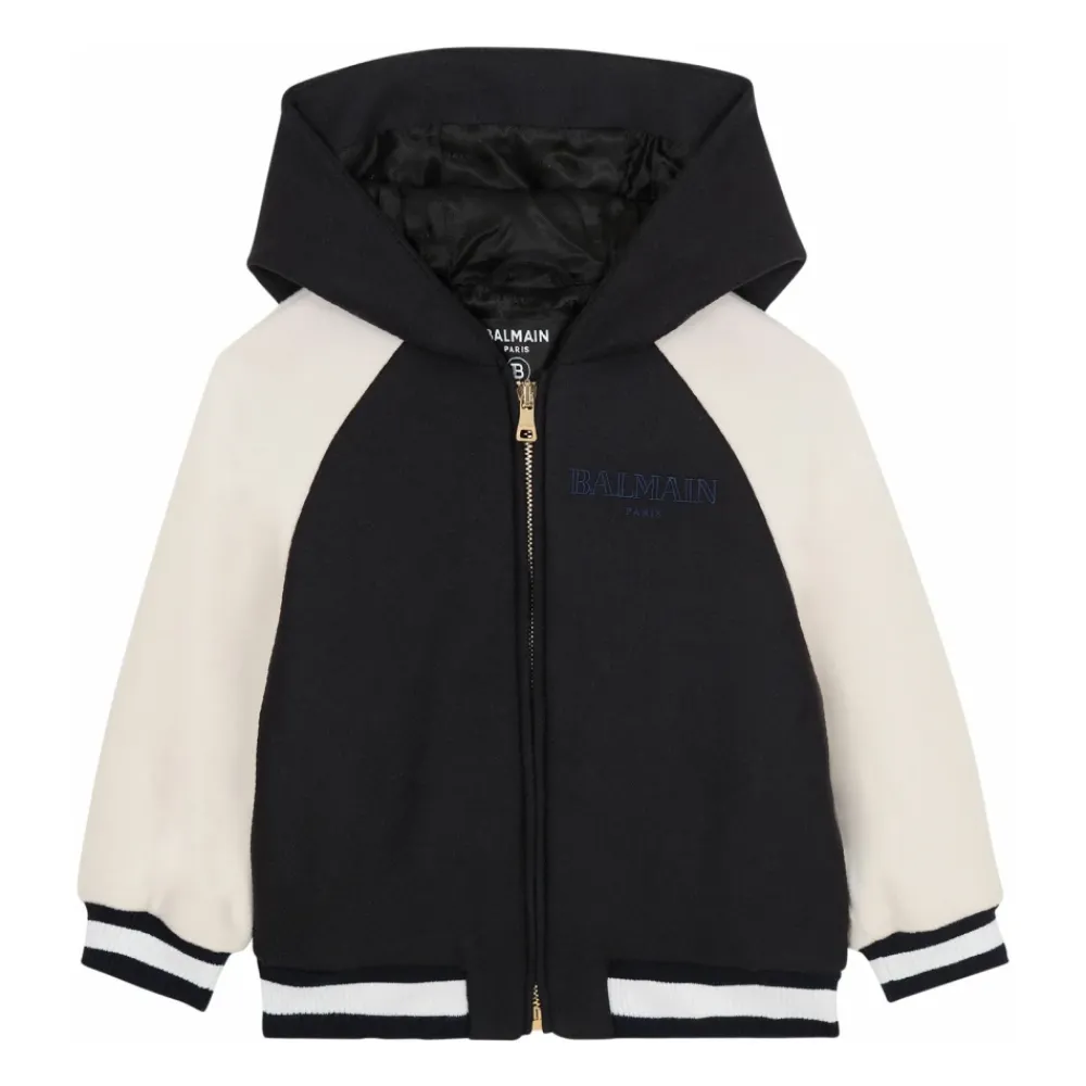 Zweifarbige Jacke mit Kapuze>Balmain Outlet