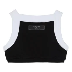 Zweifarbiges Oberteil mit Knöpfen>Balmain Outlet