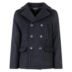 Zweireihiger Cabanmantel aus Casentino-Wolle>Emporio Armani Online